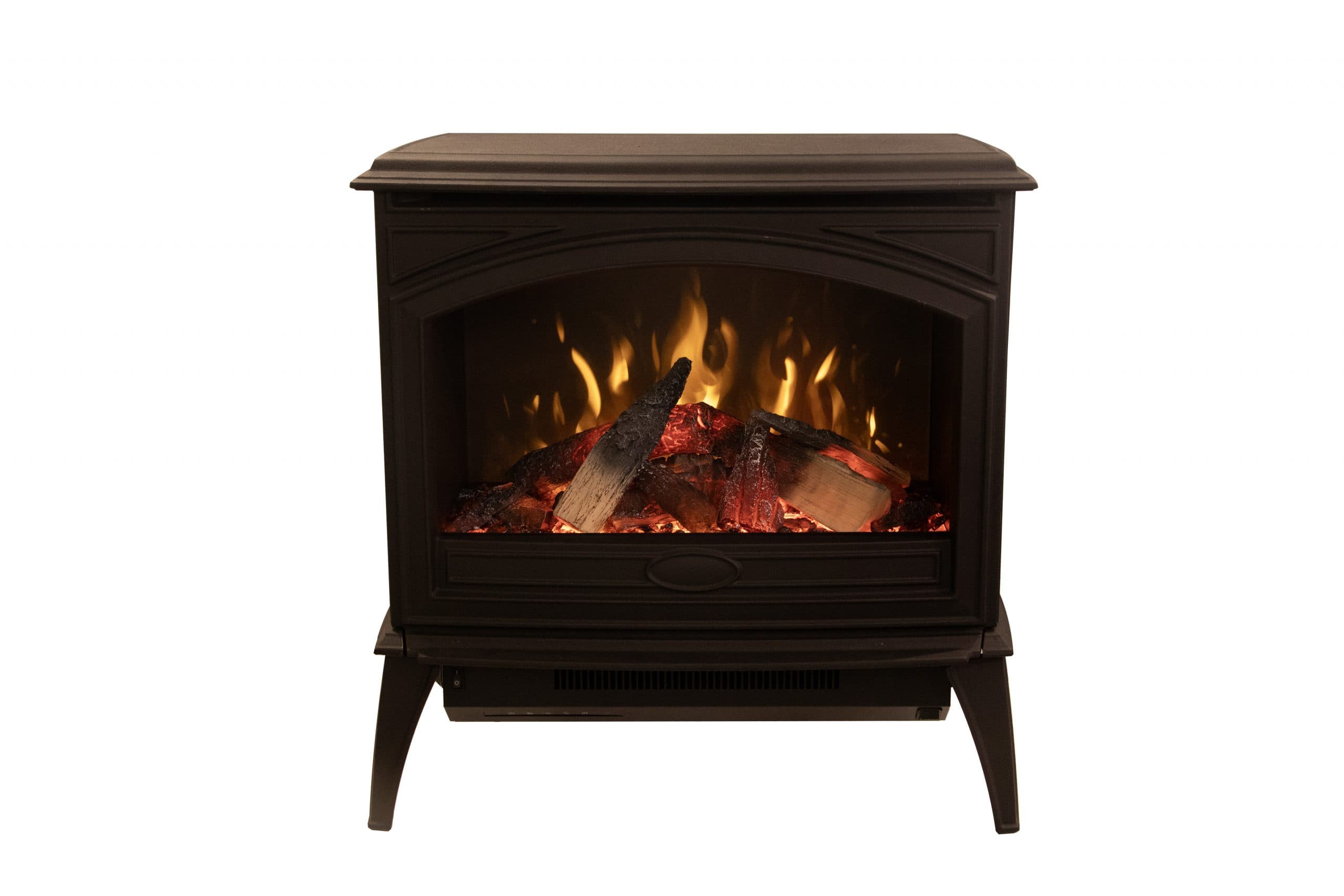 E70-HO front view with illuminated logs