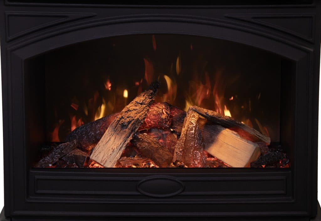 Independent close view of E70-HO illuminated firebox