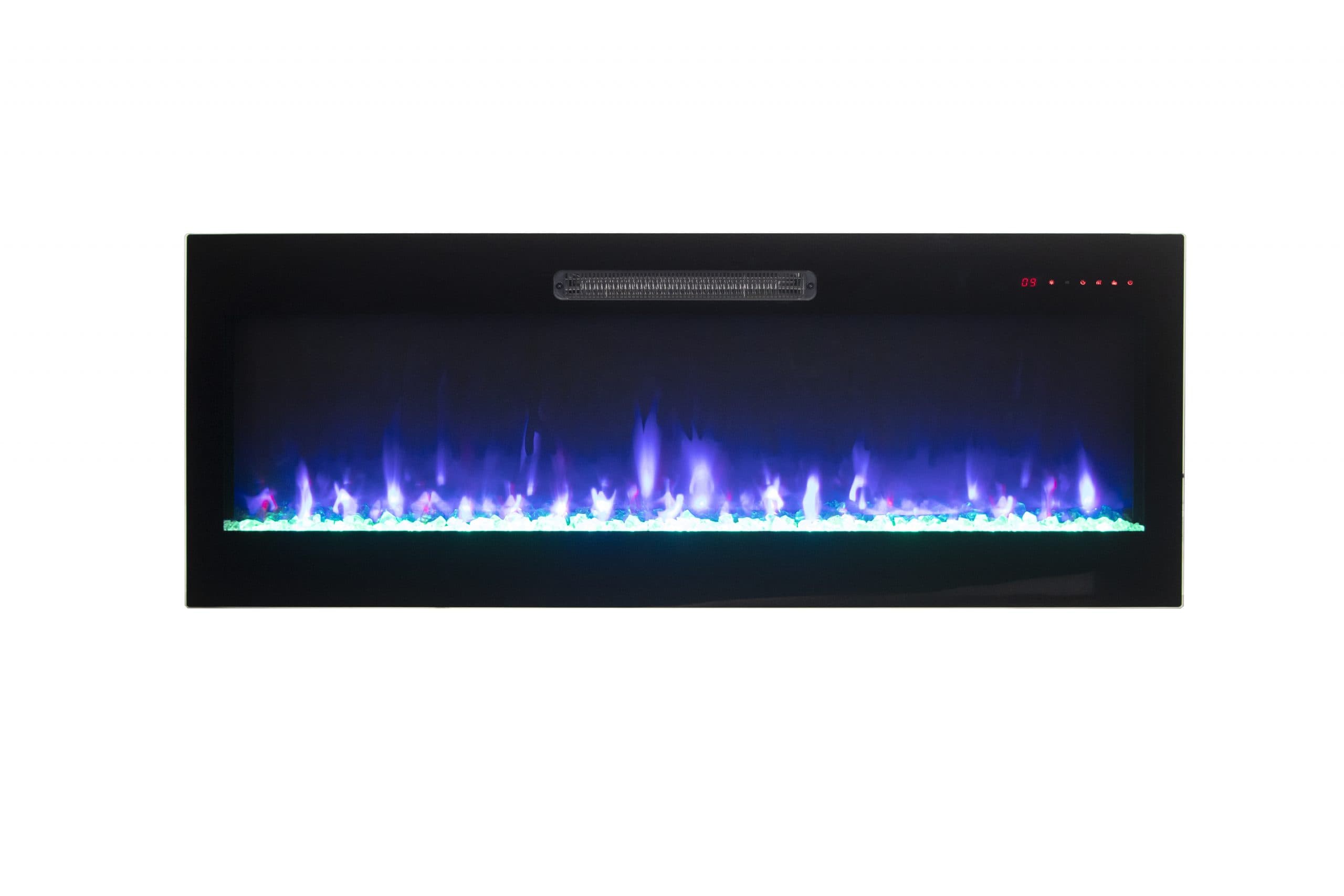 EVO5020 with blue flames and cyan ember bed