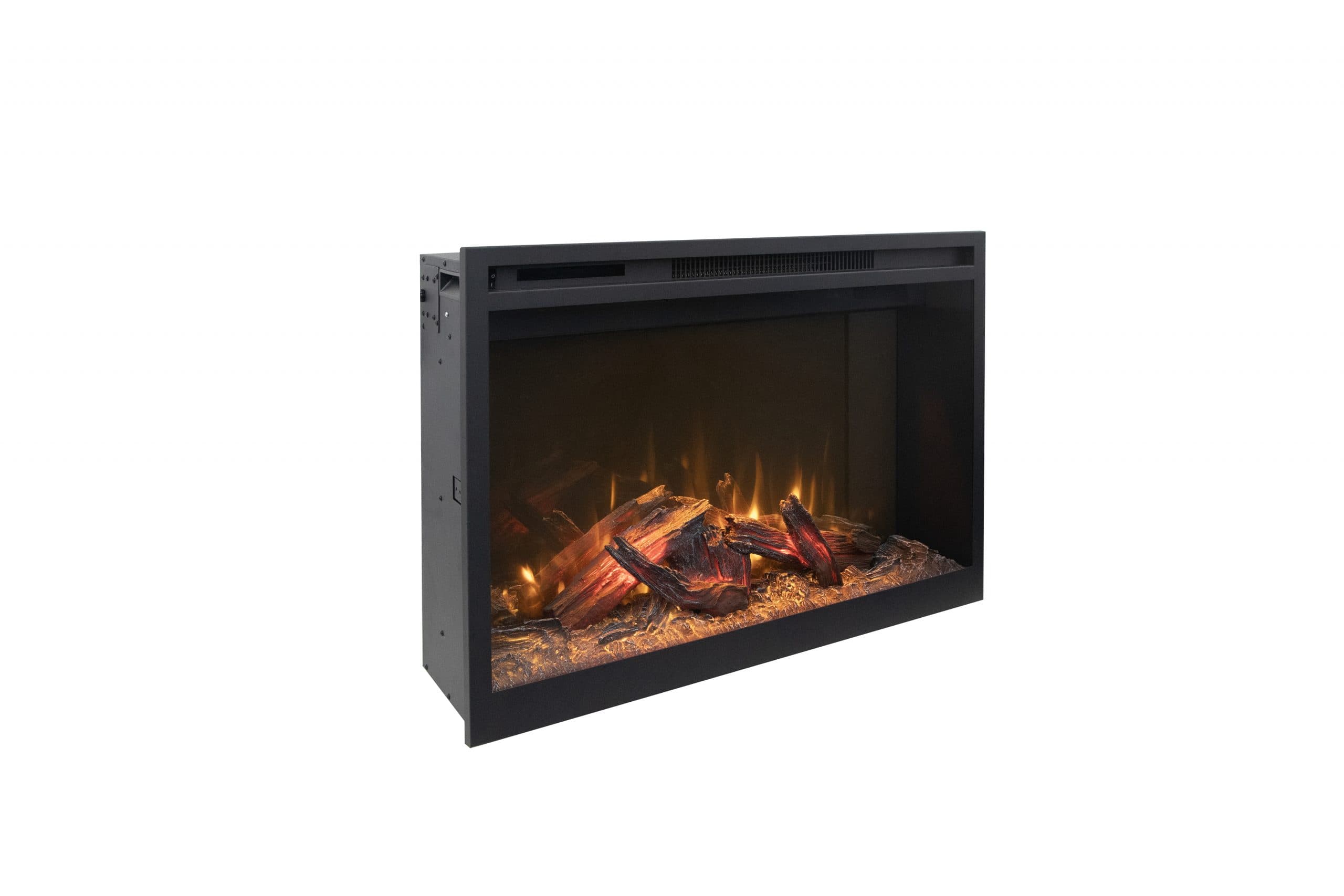 RS36 insert at a three quarter angle with low flame setting