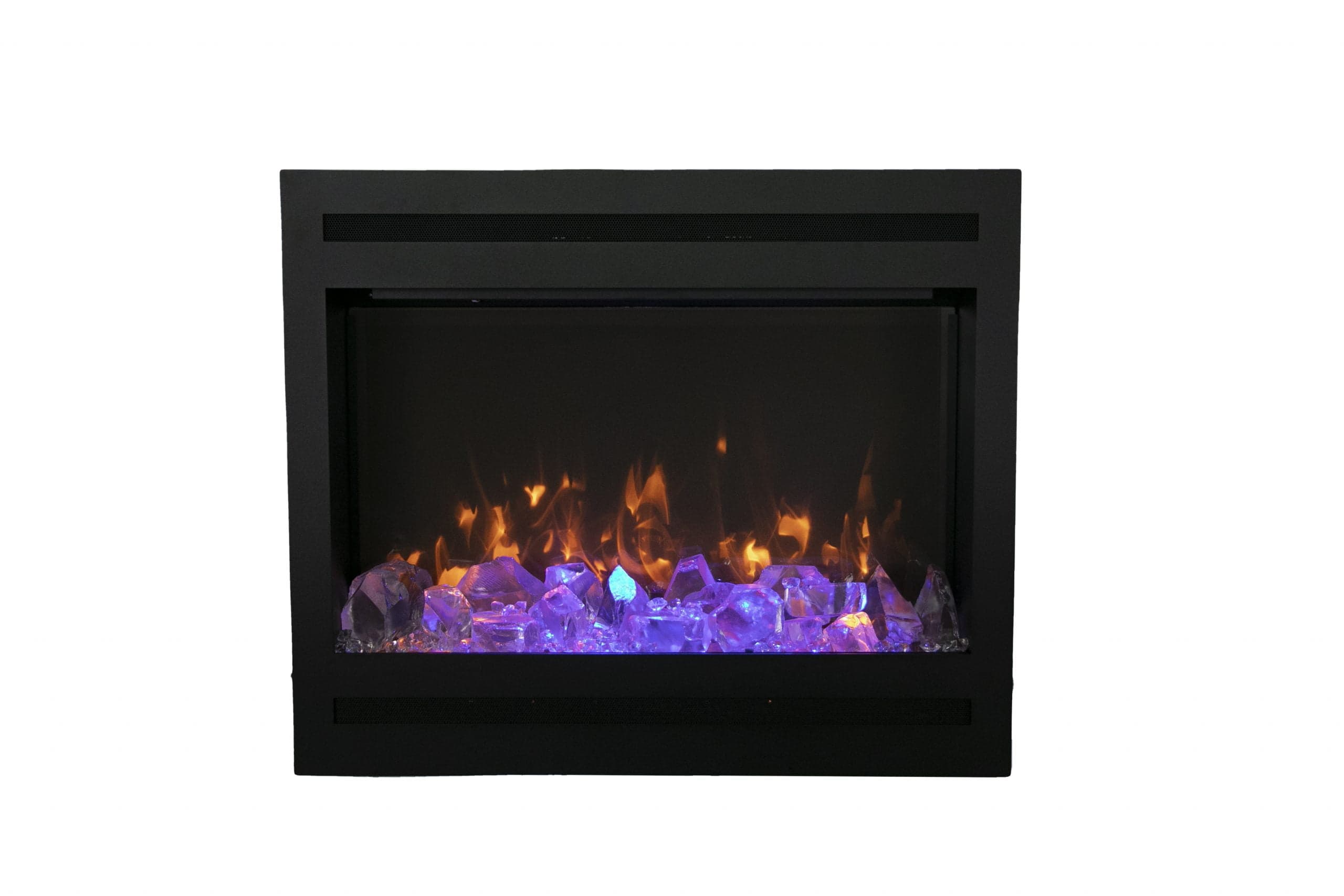 ZECL31 square surround with optional glass media and violet ember lights