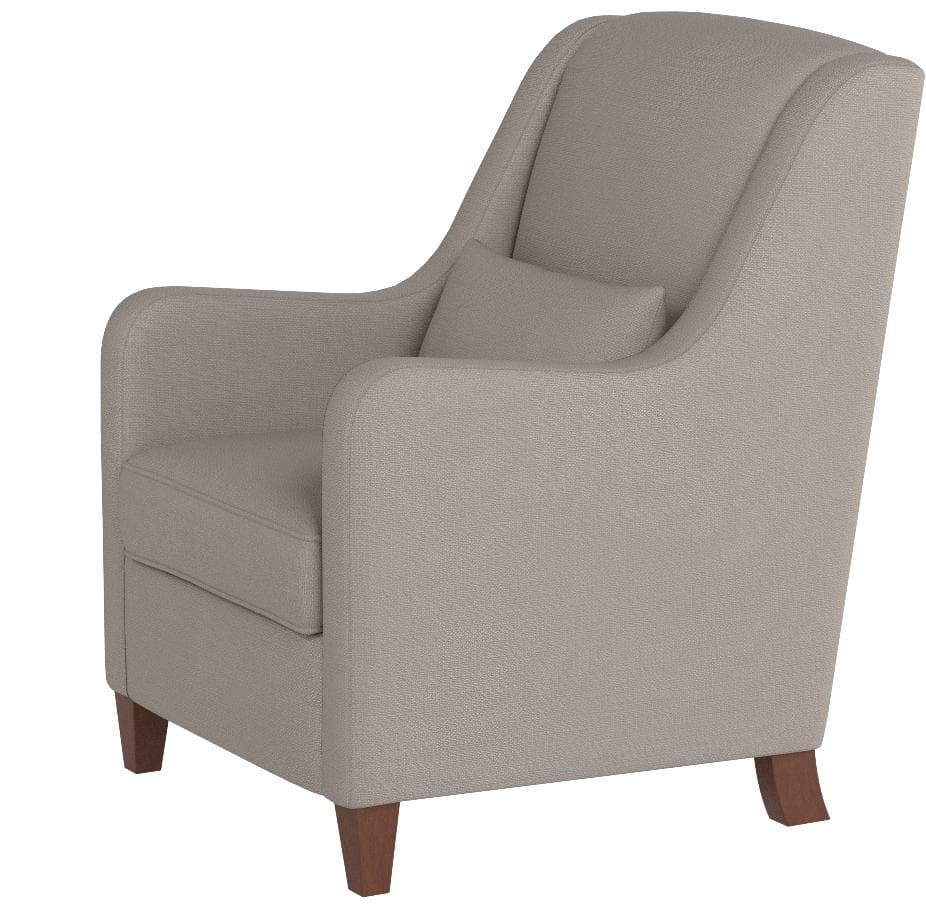 Ravenna Home Radford upholstered accent chair, opposite front three-quarter view.