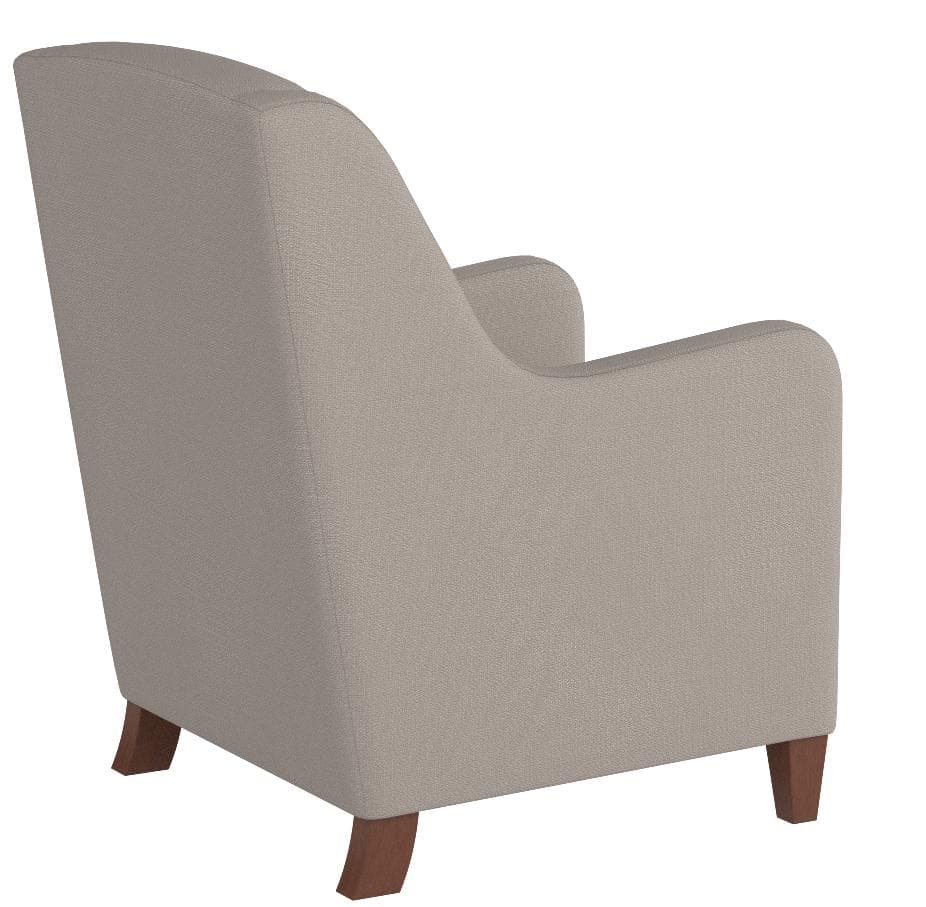 Ravenna Home Radford upholstered accent chair, opposite rear three-quarter view.