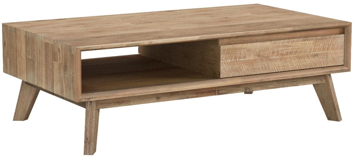 Stone & Beam Rylee coffee table in Mixed Gray, opposite long-side view.