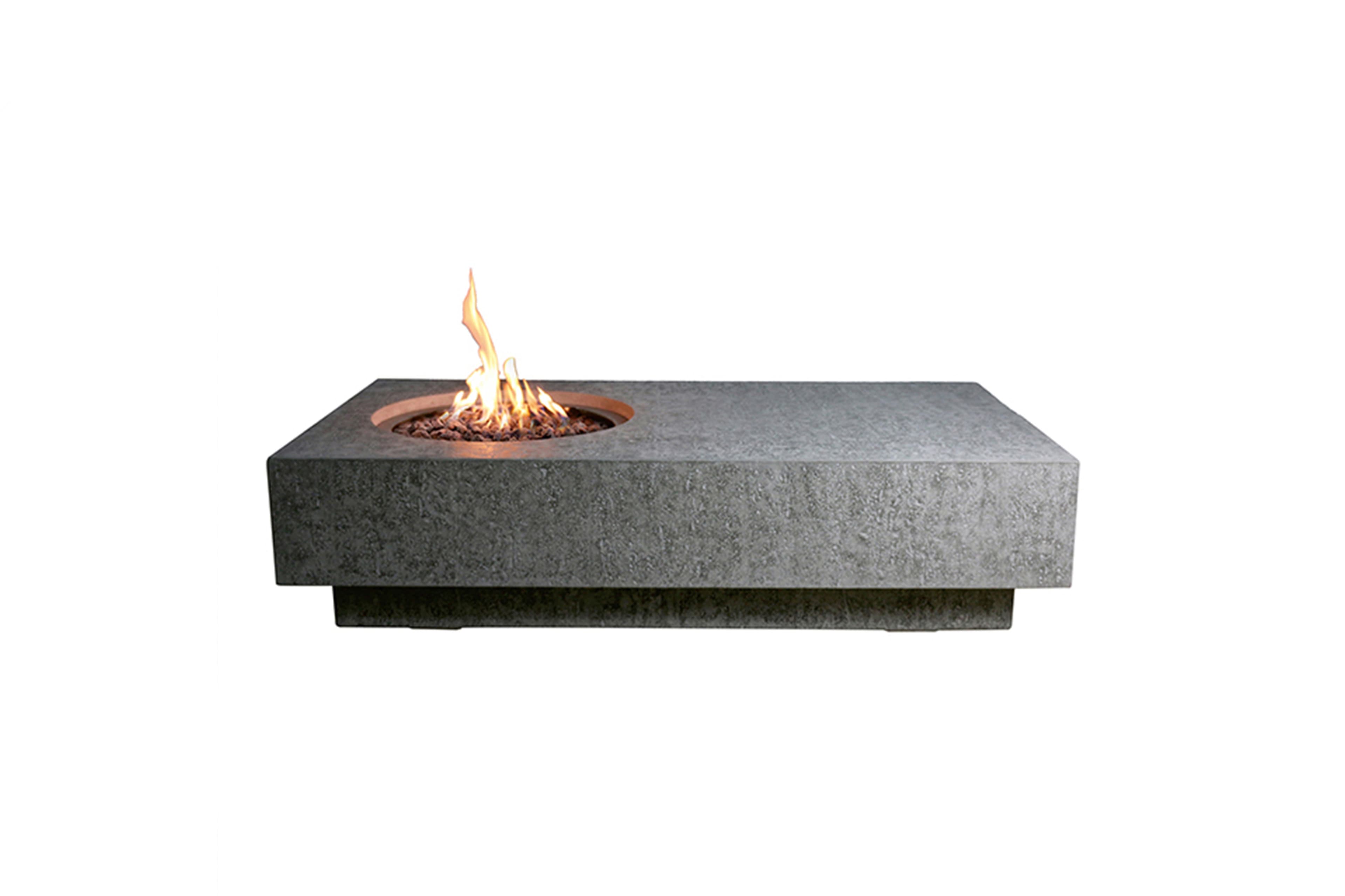 Metropolis table with its offset round burner