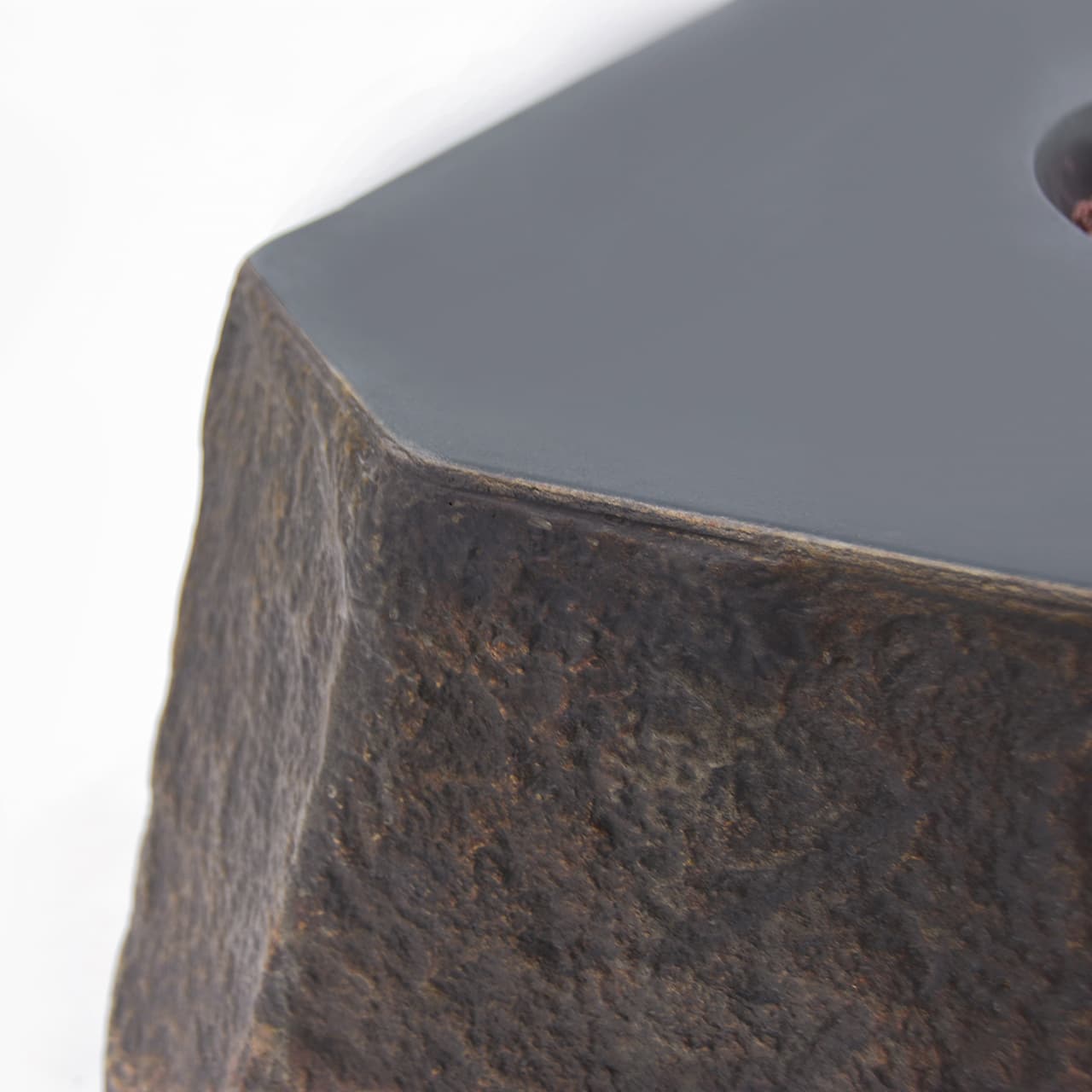Close view of Columbia tabletop and textured side