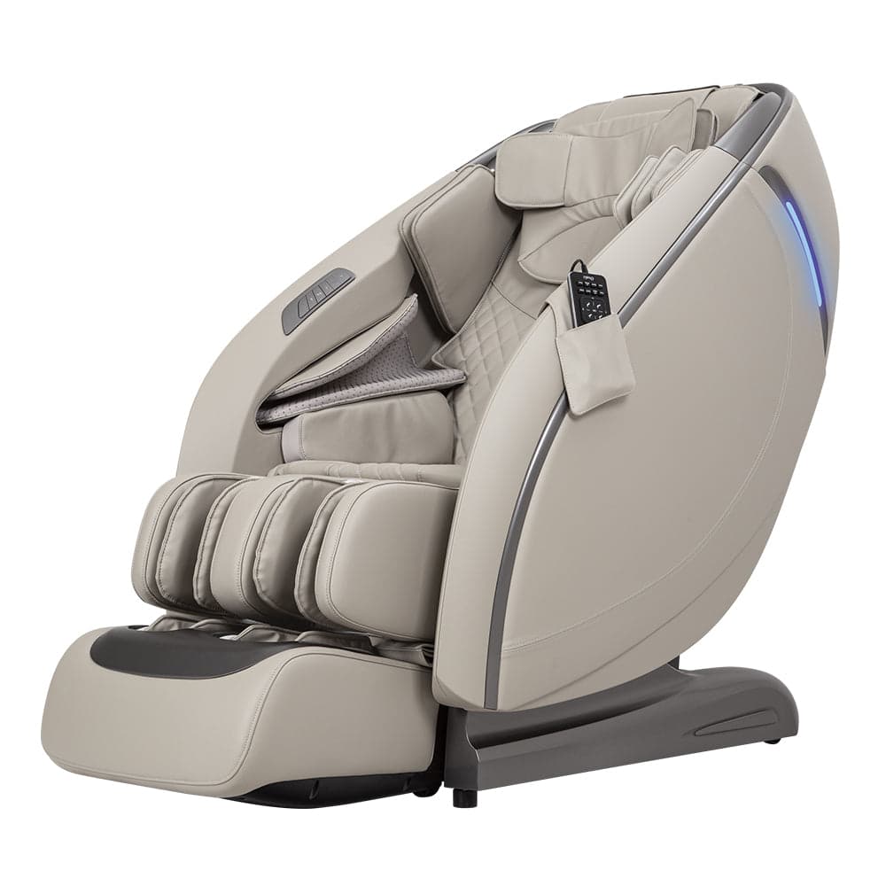 Osaki 3D Dreamer V2 — Taupe finish, three-quarter view