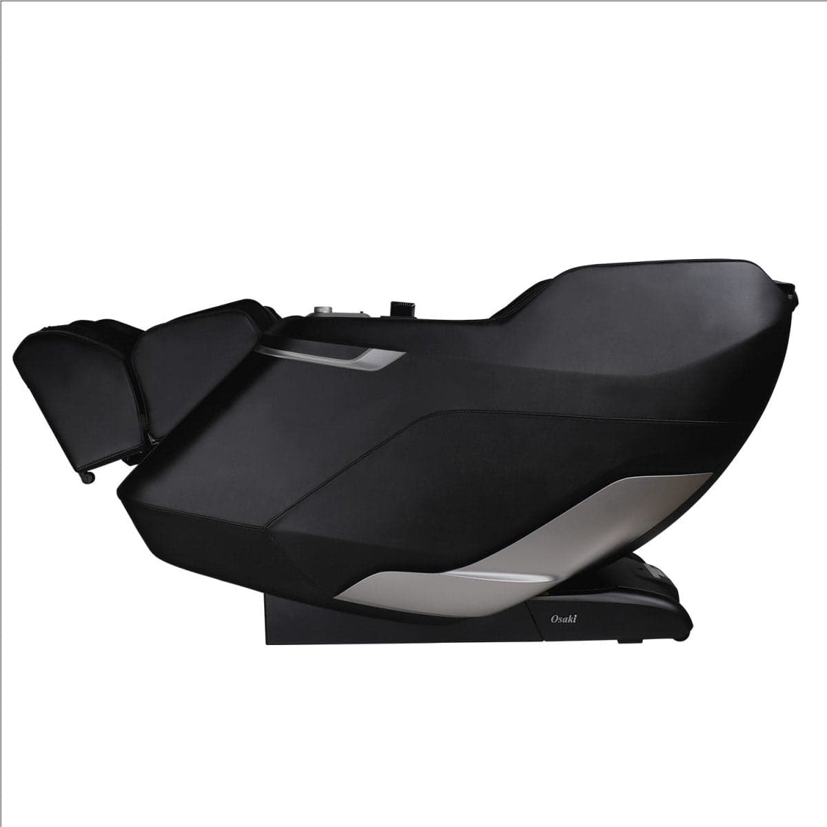 Osaki OS-3D Belmont — Black finish, reclined view