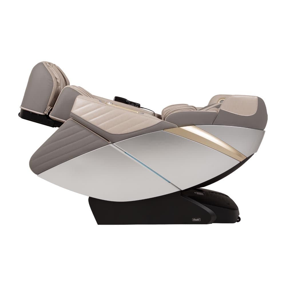 Osaki OS-3D Hamilton LE — Taupe finish, reclined view