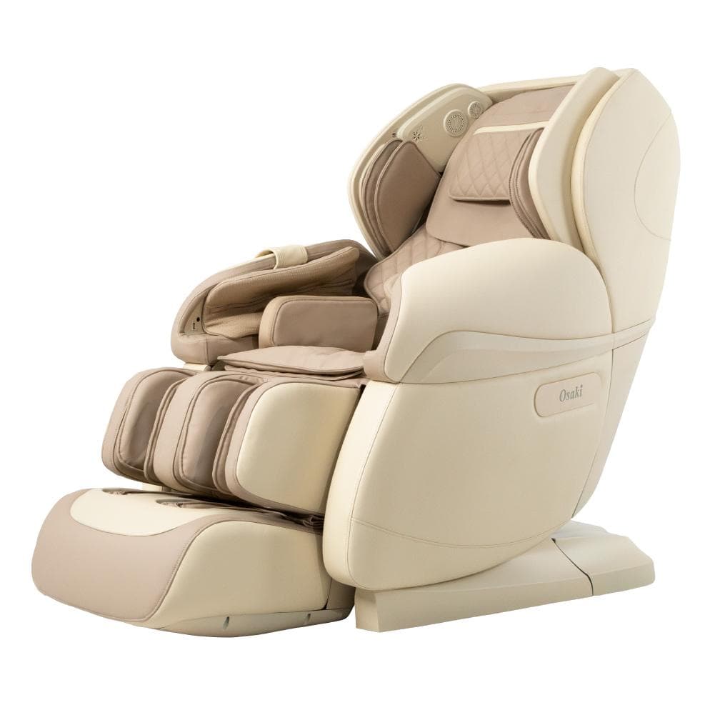 Osaki Pro OS-4D Paragon — Beige finish, three-quarter view