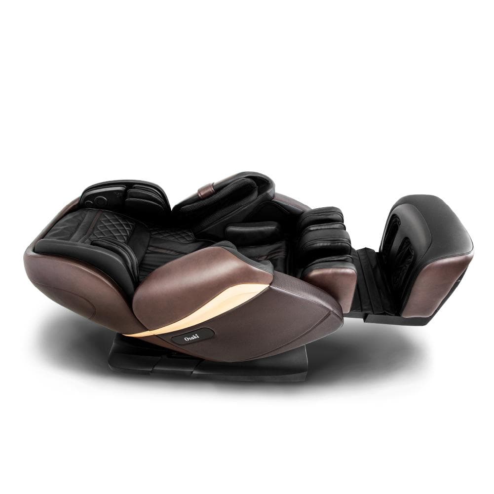 Osaki Pro OS-4D Paragon — Dark Brown finish, reclined view, alternate finish