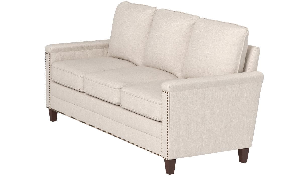 Ravenna Home Raymond Casual Nailhead Trim Sofa Beige — Beige, alternate front view
