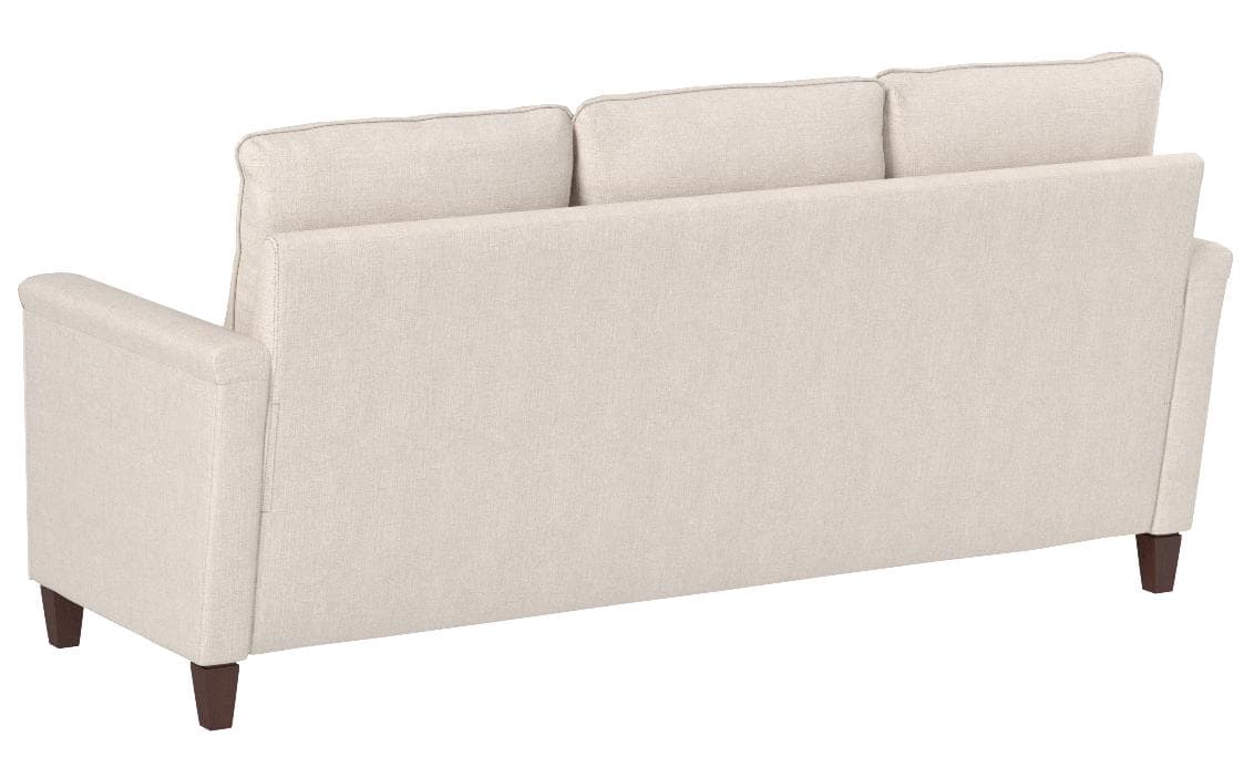 Ravenna Home Raymond Casual Nailhead Trim Sofa Beige — Beige, rear view
