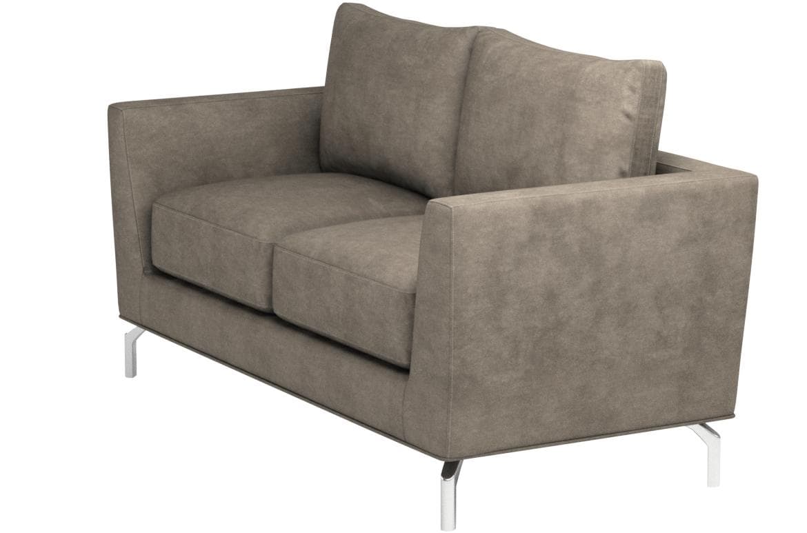 Rivet Emerly Modern Loveseat Sofa Pewter — Pewter, alternate front view