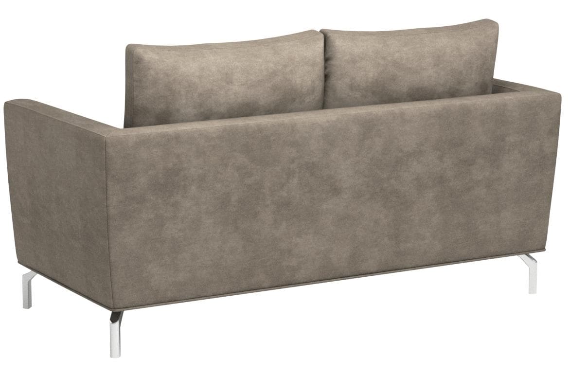 Rivet Emerly Modern Loveseat Sofa Pewter — Pewter, rear view