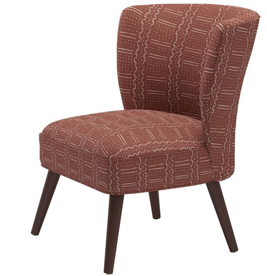 Rivet SoDo Round Back Modern Accent Chair, Orange — Orange, alternate front view