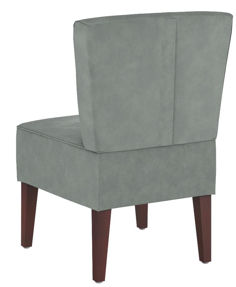 Rivet Ashworth Armless Velvet Accent Chair Smoky Teal — Smoky Teal, rear view