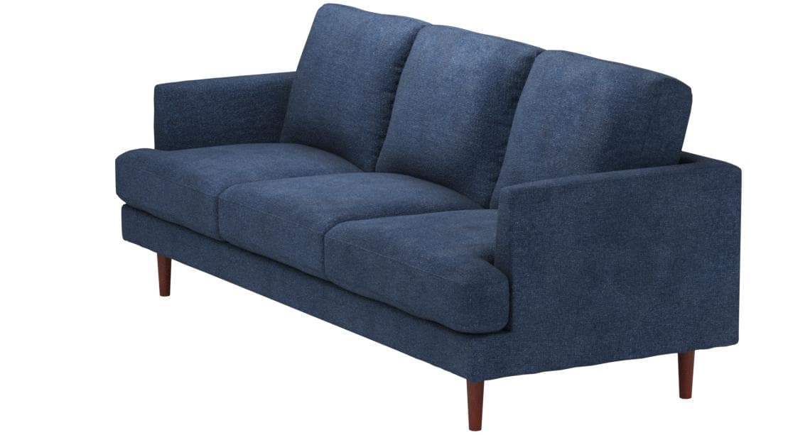 Rivet Goodwin Modern Sofa Navy Blue — Navy Blue, alternate front view