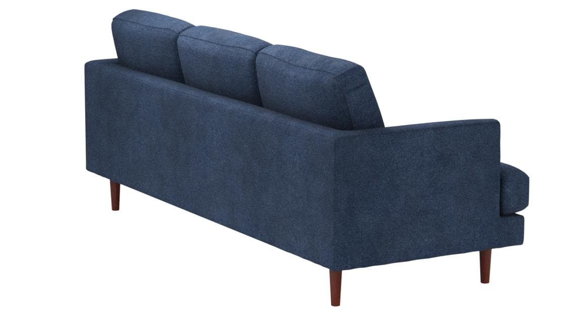Rivet Goodwin Modern Sofa Navy Blue — Navy Blue, opposite rear view