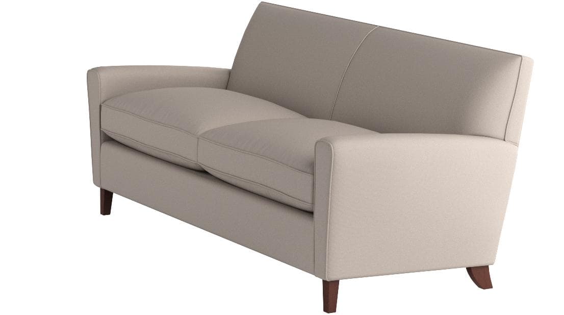 Rivet Lawson Modern Angled Sofa Dove — Dove, alternate front view