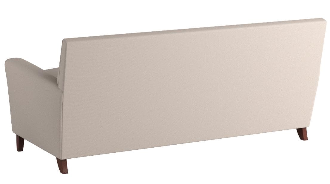 Rivet Lawson Modern Angled Sofa Dove — Dove, rear view