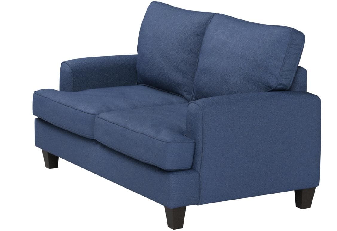 Stone & Beam Elizabeth Contemporary Loveseat Sofa Blue — Cadet, alternate front view
