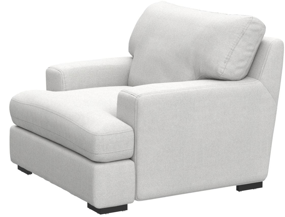 Stone & Beam Lauren Down-Filled Oversized Living Room Accent Armchair with Hardwood Frame Pearl — Pearl, alternate front view
