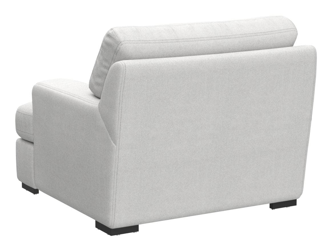 Stone & Beam Lauren Down-Filled Oversized Living Room Accent Armchair with Hardwood Frame Pearl — Pearl, rear view