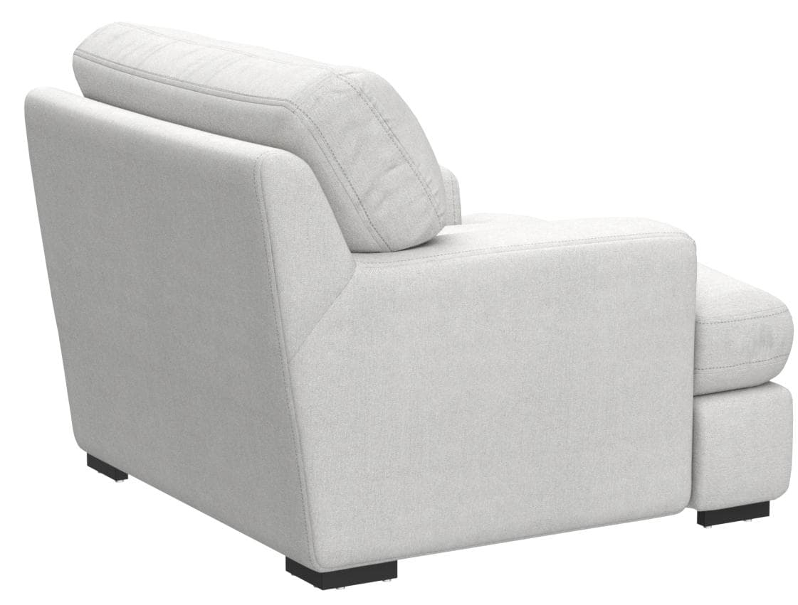 Stone & Beam Lauren Down-Filled Oversized Living Room Accent Armchair with Hardwood Frame Pearl — Pearl, opposite rear view