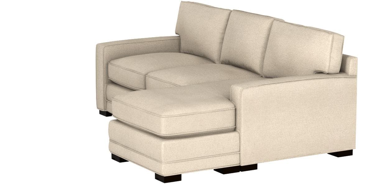Stone & Beam Dalton Sofa Couch with Chaise, Sand — Sand, alternate front view