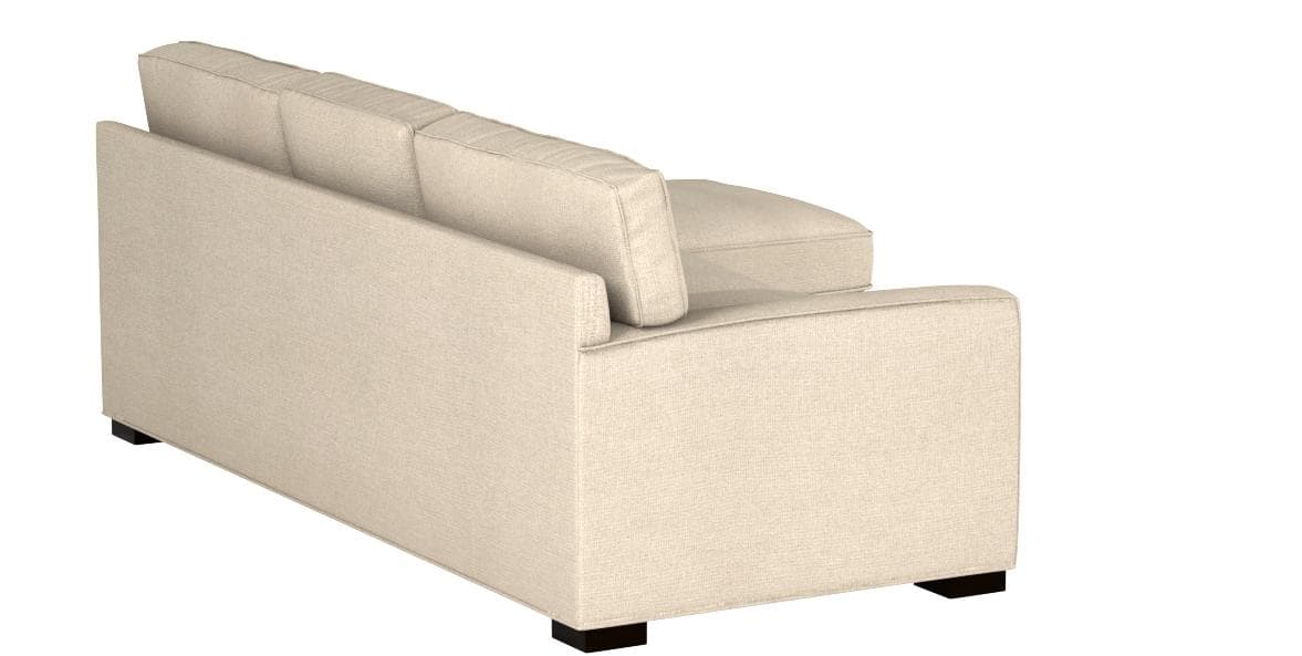 Stone & Beam Dalton Sofa Couch with Chaise, Sand — Sand, opposite rear view