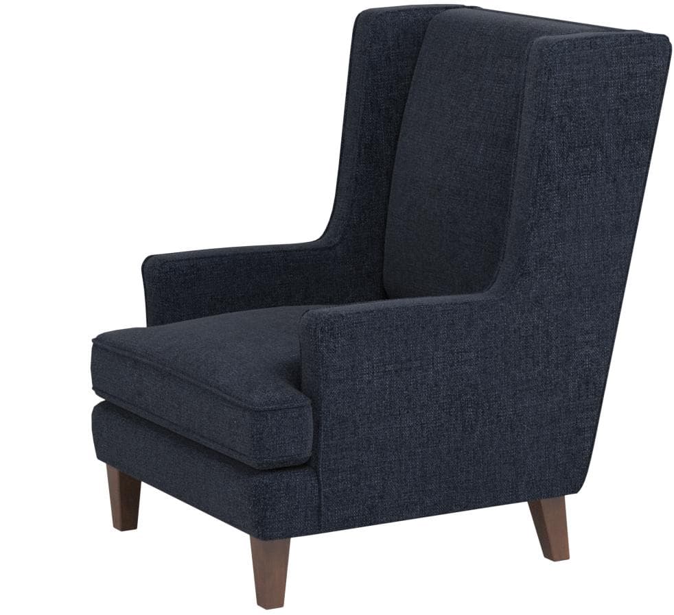 Stone & Beam Highland Modern Living Room Wingback Accent Chair Denim — Denim, alternate front view
