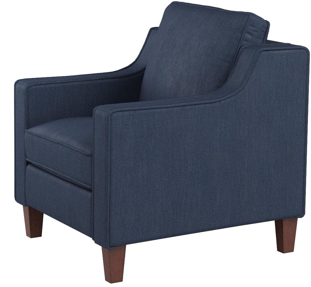 Stone & Beam Blaine Modern Upholstered Living Room Accent Chair Navy Blue — Navy Blue, alternate front view