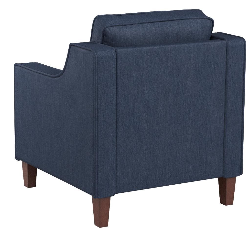 Stone & Beam Blaine Modern Upholstered Living Room Accent Chair Navy Blue — Navy Blue, rear view