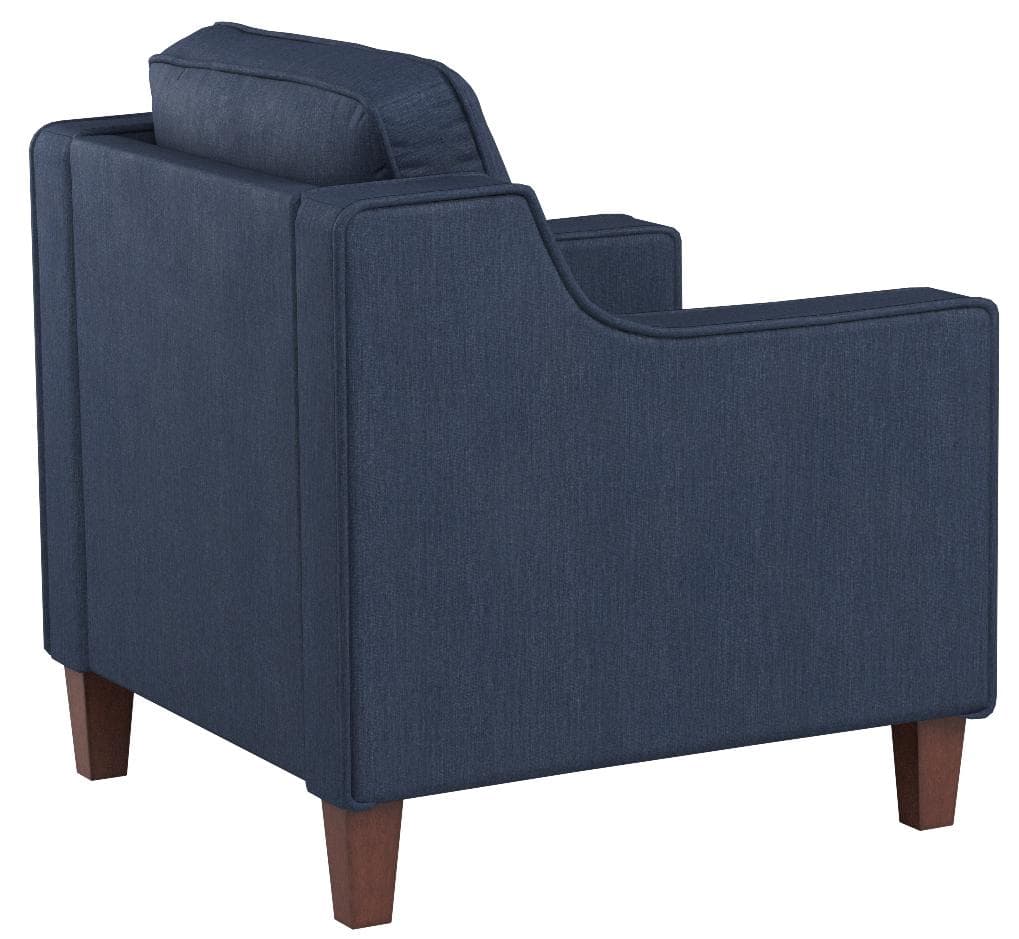 Stone & Beam Blaine Modern Upholstered Living Room Accent Chair Navy Blue — Navy Blue, opposite rear view