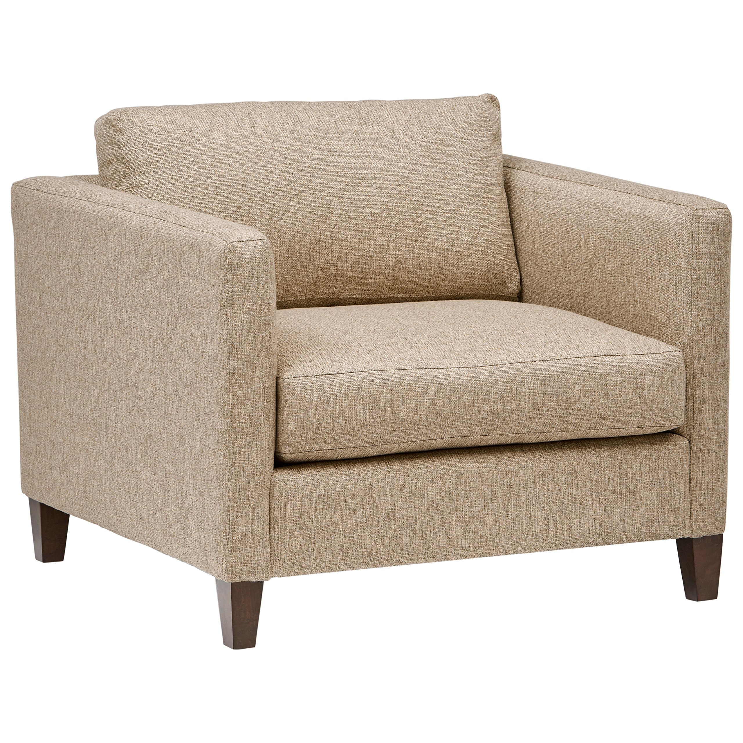 Stone & Beam Andover Modern Living Room Accent Chair Dark Tan — Dark Tan, front three-quarter view