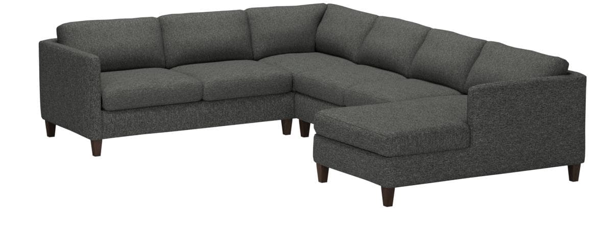 Stone & Beam Andover Modern Left U-Sectional Sofa Charcoal — Charcoal, alternate front view