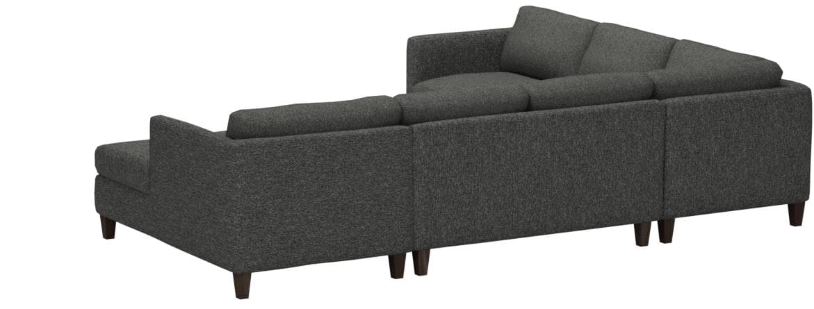 Stone & Beam Andover Modern Left U-Sectional Sofa Charcoal — Charcoal, rear view