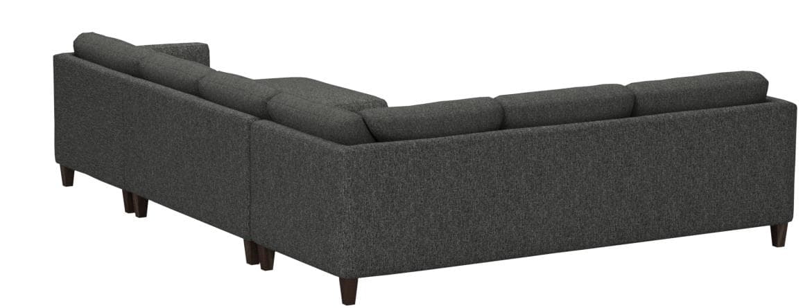 Stone & Beam Andover Modern Left U-Sectional Sofa Charcoal — Charcoal, opposite rear view