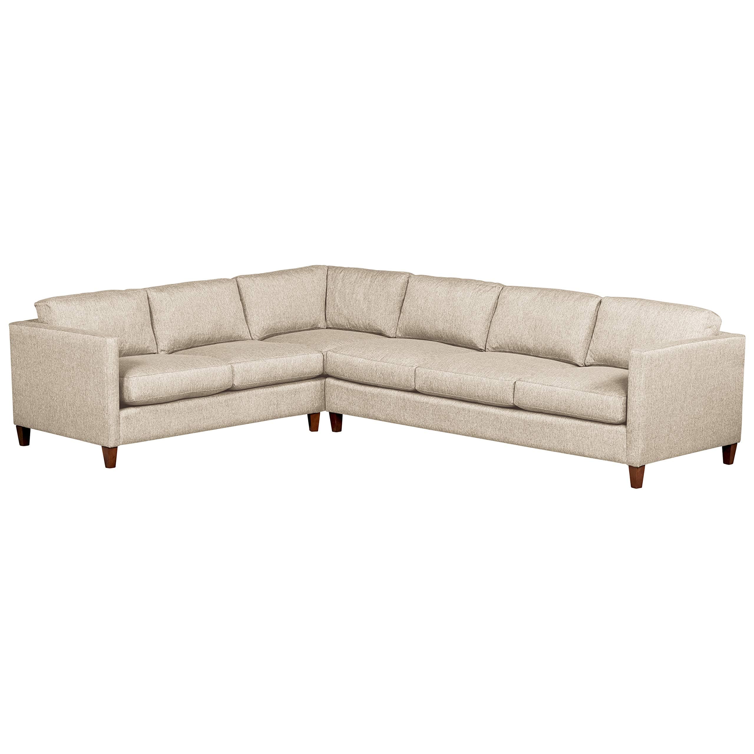 Stone & Beam Andover Modern Right L-Sectional Sofa Tan — Tan, front three-quarter view