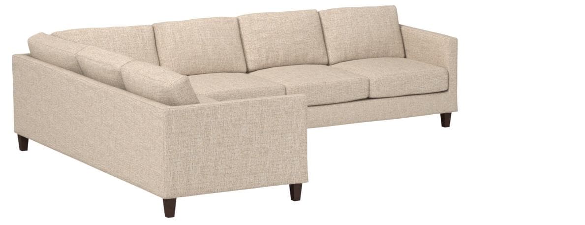 Stone & Beam Andover Modern Right L-Sectional Sofa Tan — Tan, opposite rear view
