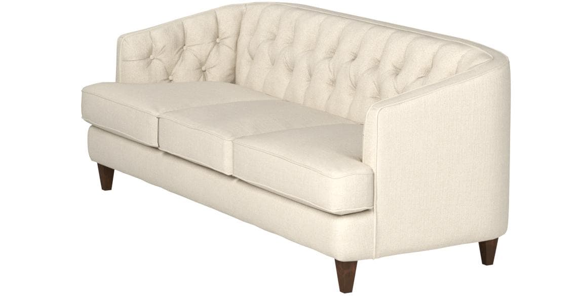 Stone & Beam Leila Tufted Sofa Sandstone — Sandstone, alternate front view