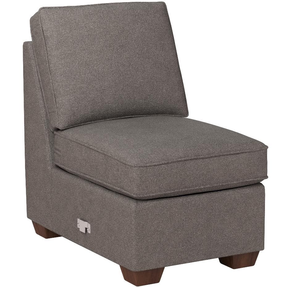 Stone & Beam Bagley Sectional Component Armless Chair Stone — Stone, front three-quarter view