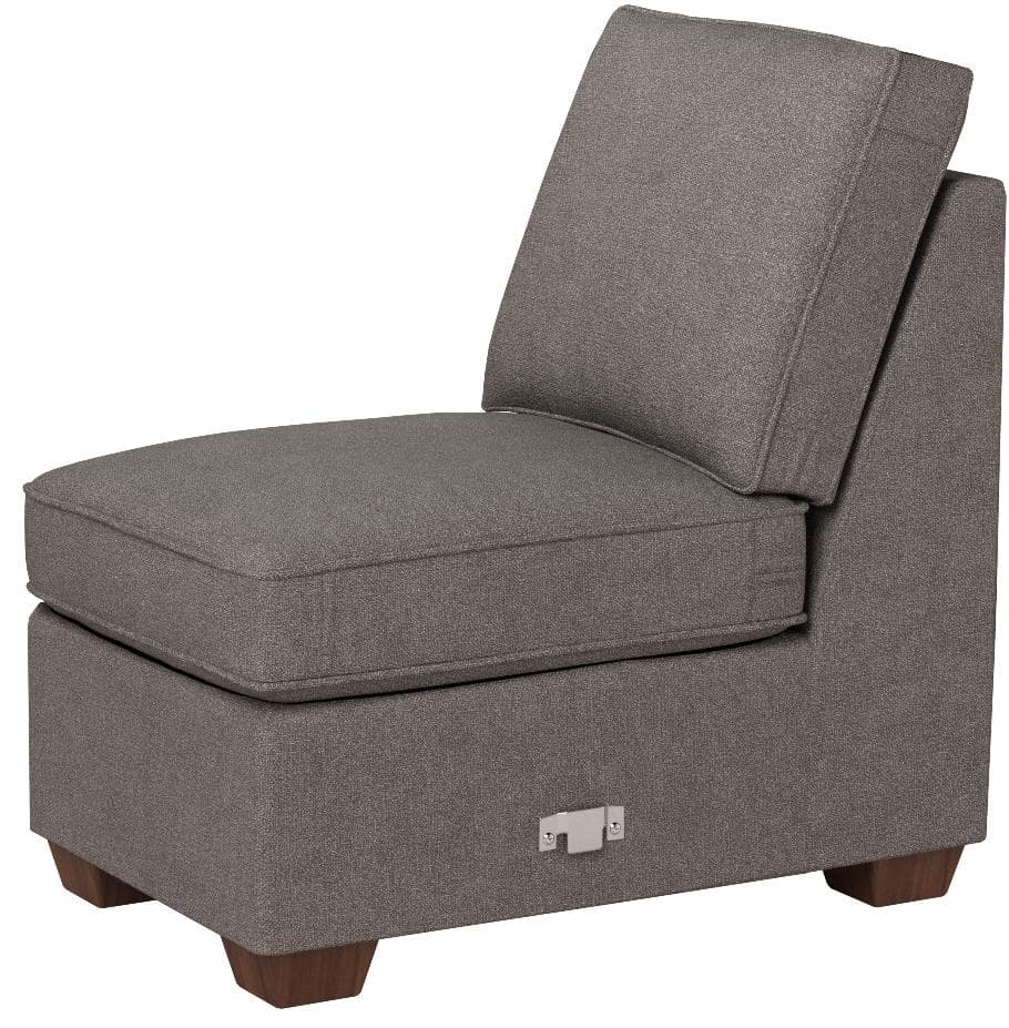 Stone & Beam Bagley Sectional Component Armless Chair Stone — Stone, alternate front view