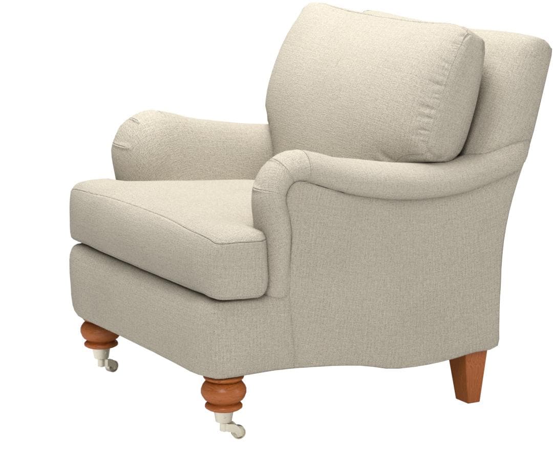 Stone & Beam Brandeberry Farmhouse Charles of London Accent Chair Stone — Stone, alternate front view