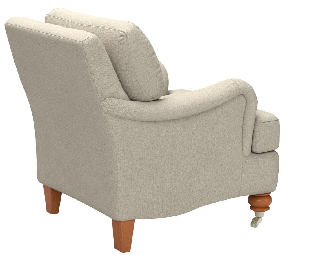 Stone & Beam Brandeberry Farmhouse Charles of London Accent Chair Stone — Stone, opposite rear view