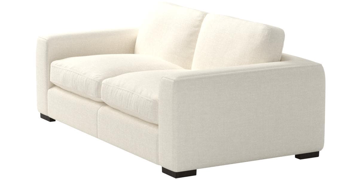 Stone & Beam Westview Extra-Deep Down-Filled Loveseat Sofa Couch Cream — Cream, alternate front view