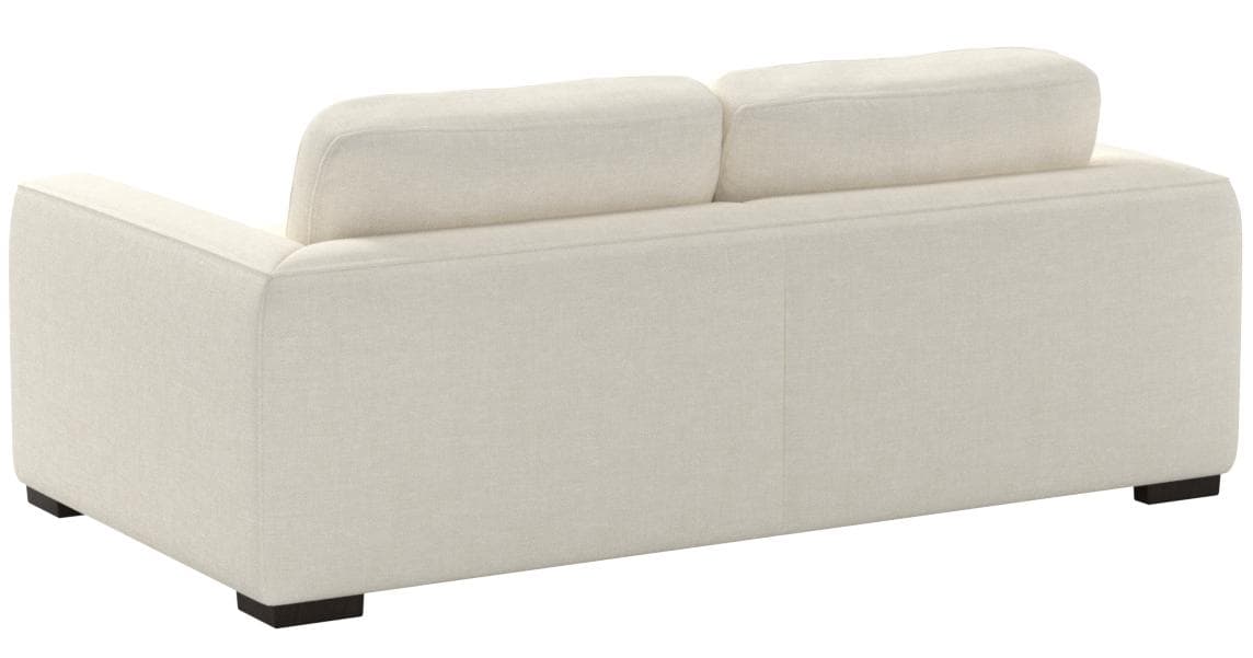 Stone & Beam Westview Extra-Deep Down-Filled Loveseat Sofa Couch Cream — Cream, rear view