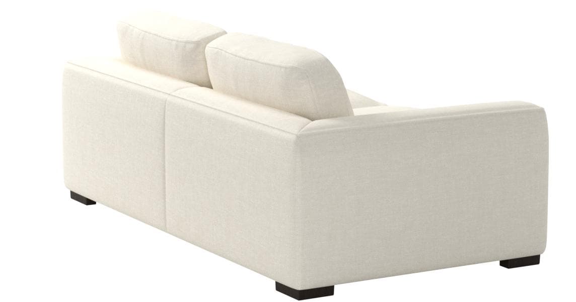 Stone & Beam Westview Extra-Deep Down-Filled Loveseat Sofa Couch Cream — Cream, opposite rear view