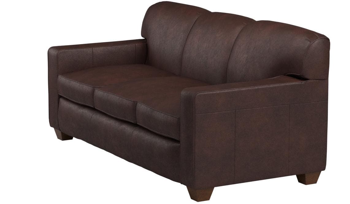 Stone & Beam Fischer Queen-Sized Sleeper Sofa Driftwood Leather — Driftwood, alternate front view